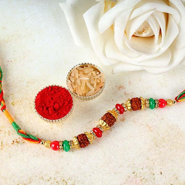 BEAUTIFUL RUDRAKSH RAKHI