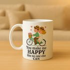 Romantic Couple Bicycle Ride Printed Mug customer review image