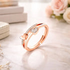 Elegant Rose Gold Adjustable Heart Ring for Women customer review image