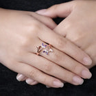 Blossom Flutter Rose Gold Butterfly Amethyst Ring customer review image