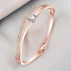 Rose Gold Plated Crystal Bangle Bracelet for Women customer review image