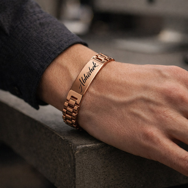 Personalized Engraved Name Bracelet – Stainless Steel ID Chain