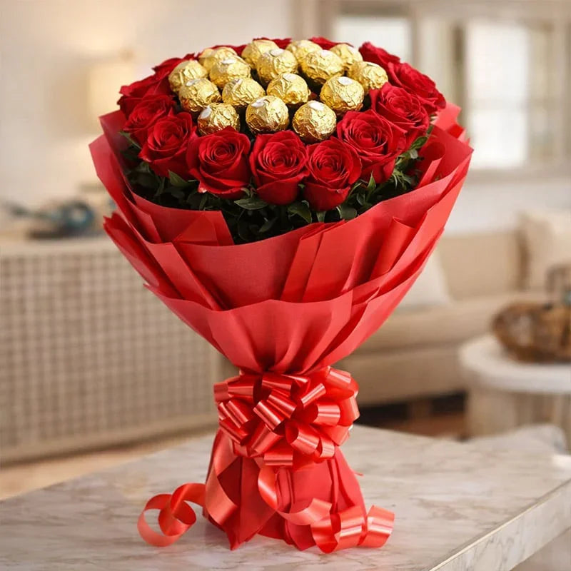 Roses N Rocher Chocolate Bouquet