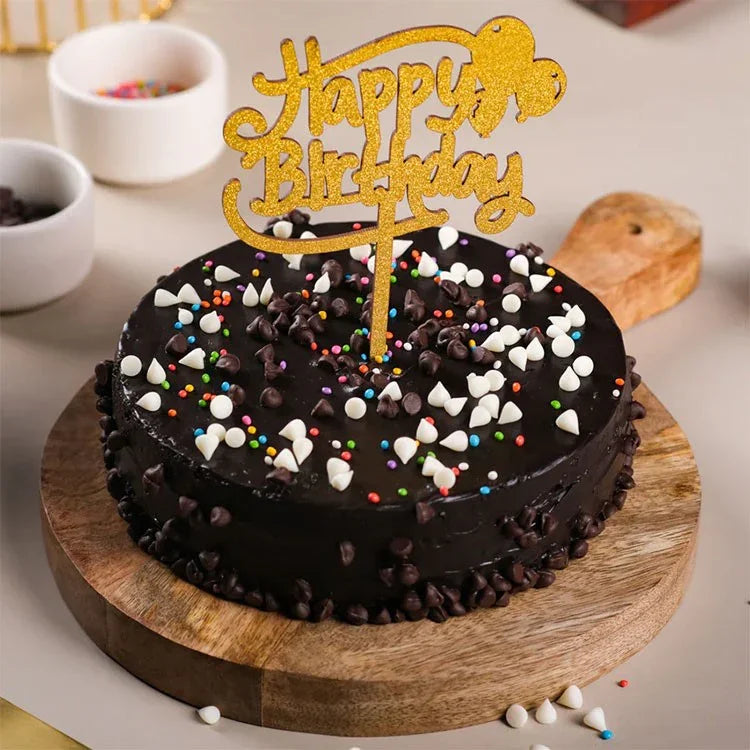 Round Chocolate Cake For Birthday
