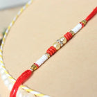 Red N White Beaded Designer Rakhi (Addons) customer review image