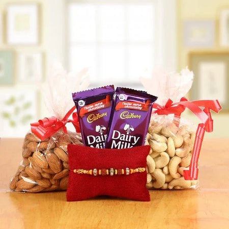 Rakhi with dry fruits gift hamper