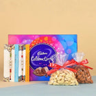 Pearl Rakhi Set with Cadbury Celebrations & Dry Fruits Hamper customer review image