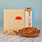 Pearl Rakhi with Kaju Katli & Almond Cane Basket Gift Set customer review image