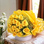 Yellow Roses Bouquet with 16 Fresh Blooms in Yellow Wrapping customer review image