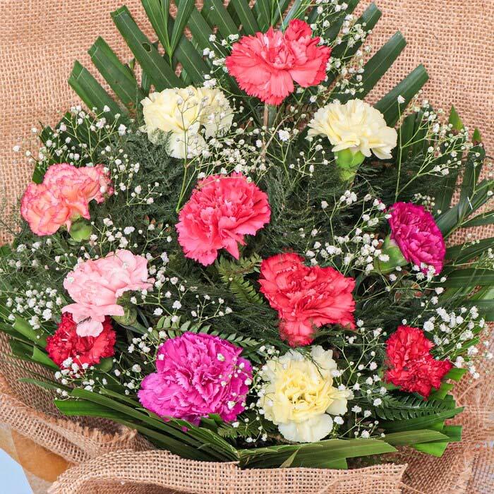 Multicolored Carnations - Bouquet