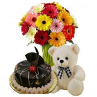Gerbera Bouquet with Half Kg Cake & 6 Inch Teddy customer review image
