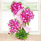 Purple Orchid Arrangement with 75 Fresh Orchids in 2 Feet Display customer review image