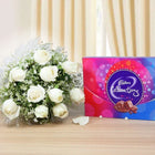 Ten White Roses Bouquet with Cadbury Celebrations 100g customer review image