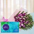 Purple Orchid Bouquet with Cadbury Celebrations Chocolate Box customer review image