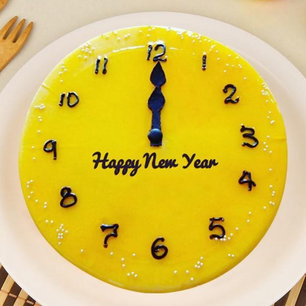 New Year Clock Time Pineapple Cake