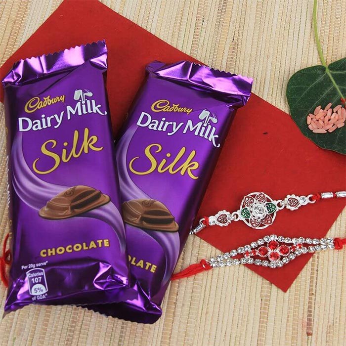2 Dairy Milk Silk With Rakhis