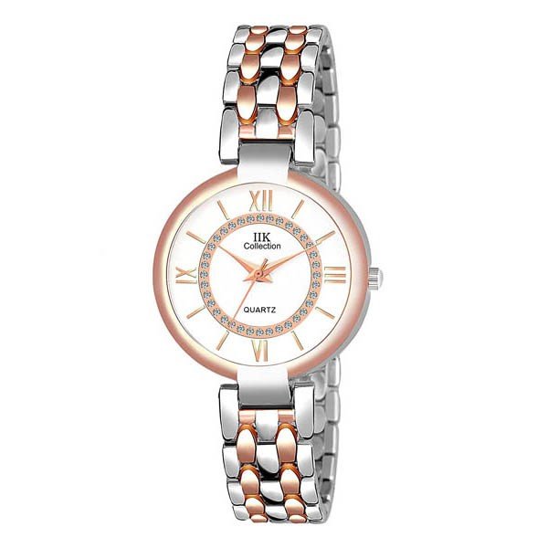 Silver Dial Metal Chain Analog Watch for Women