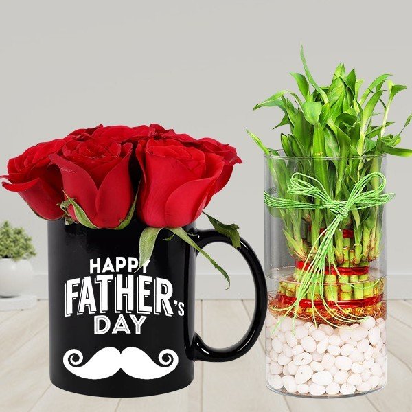 Father's Day Rose N Bamboo Hamper