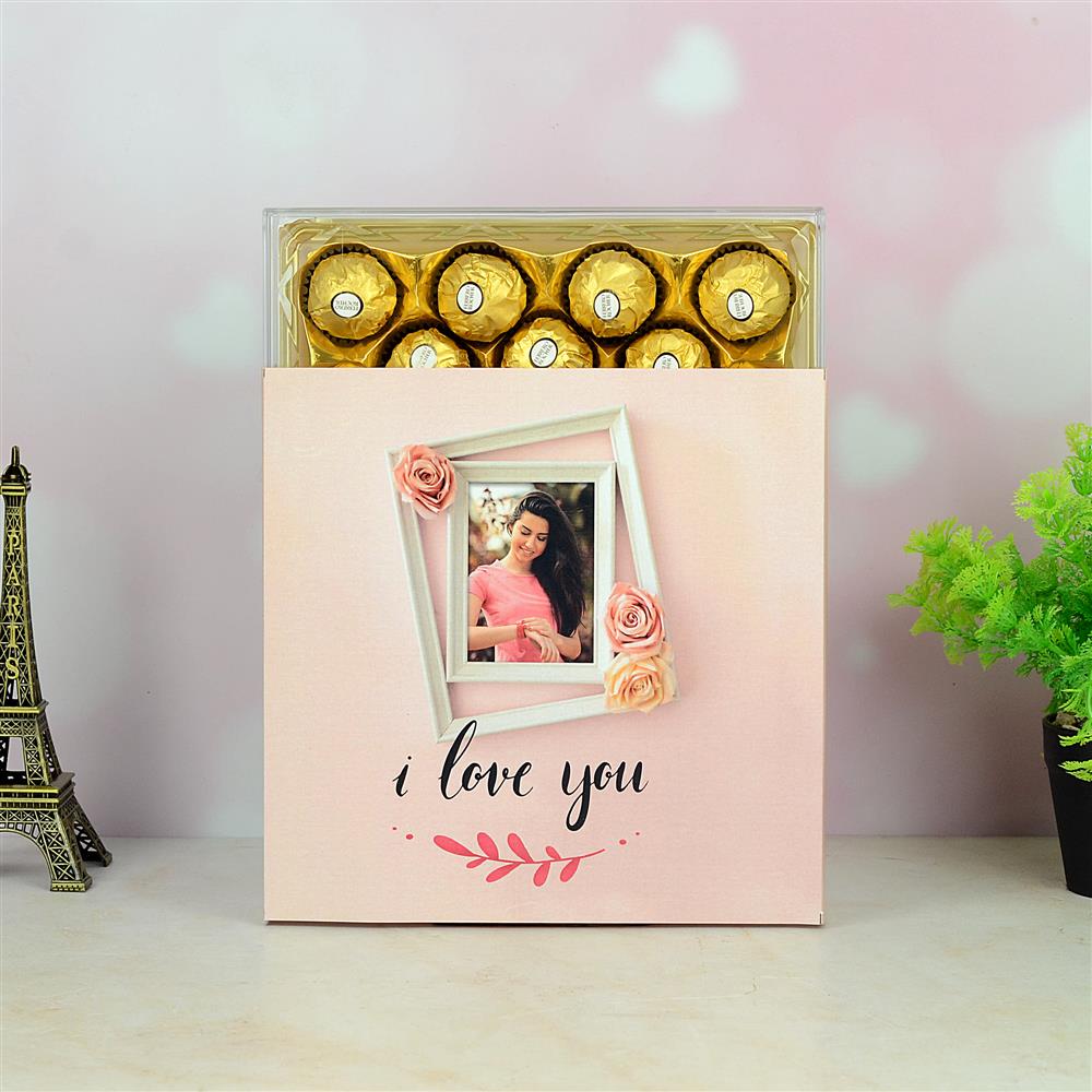 Pink I Love You Wrap & Ferrero Rocher