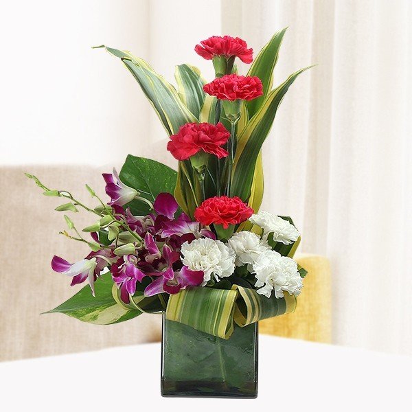 Orchids & Carnations Arrangement