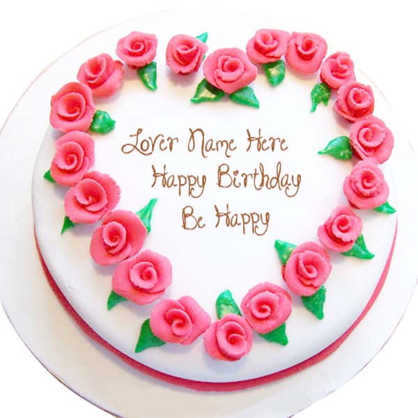 Roses Heart Birthday Cake  1 kg