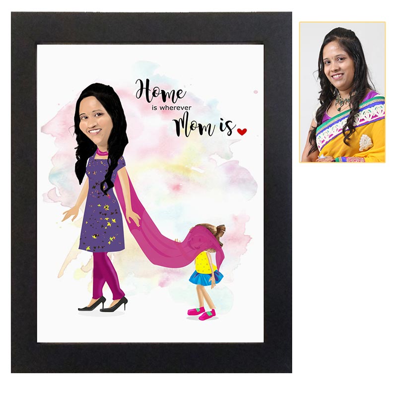 Mom's Personalized Caricature Frame