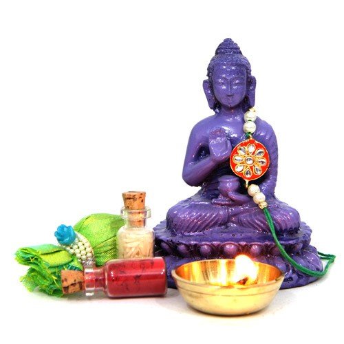 Buddha Idol With Rakhi
