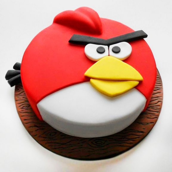 Cute Angry Birds Cake