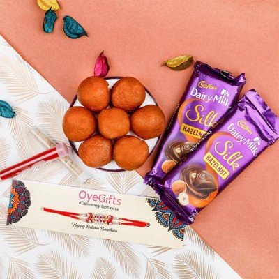 Rakhi with sweets Online Delivery - Rakhi Sacred