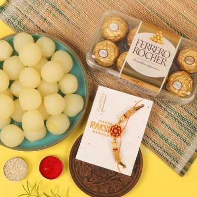 Rakhi Rasgulla Ferrero Rocher Combo