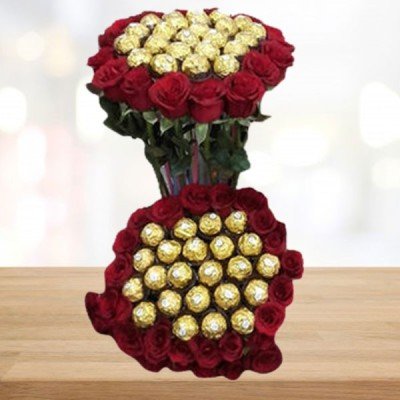 Roses N Rocher Chocolate Bouquet