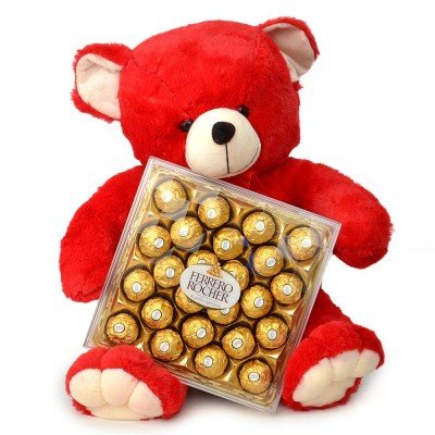 Stunning Teddy Bear with Chocolate