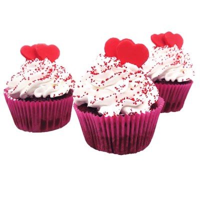 6 Red Velvet Cupcakes