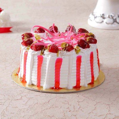 Delicious Round Strawberry Cake