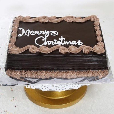 One Kg Square Christmas Chocolate Cake