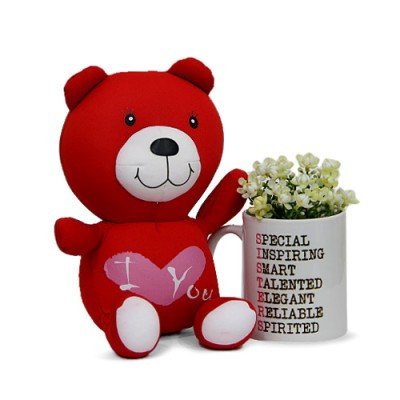 Cute Red Teddy N Mug for Sister