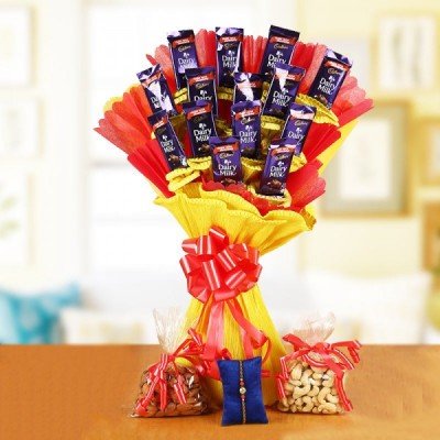 Rakhi with Dryfruits Online Delivery - Nuts n Chocolates 
