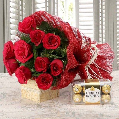 Valentine Flowers and Chocolate Online