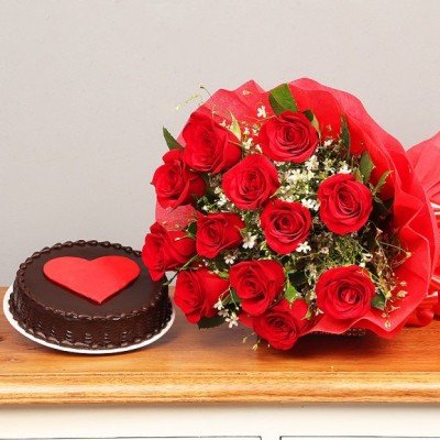 Flowers and cake online